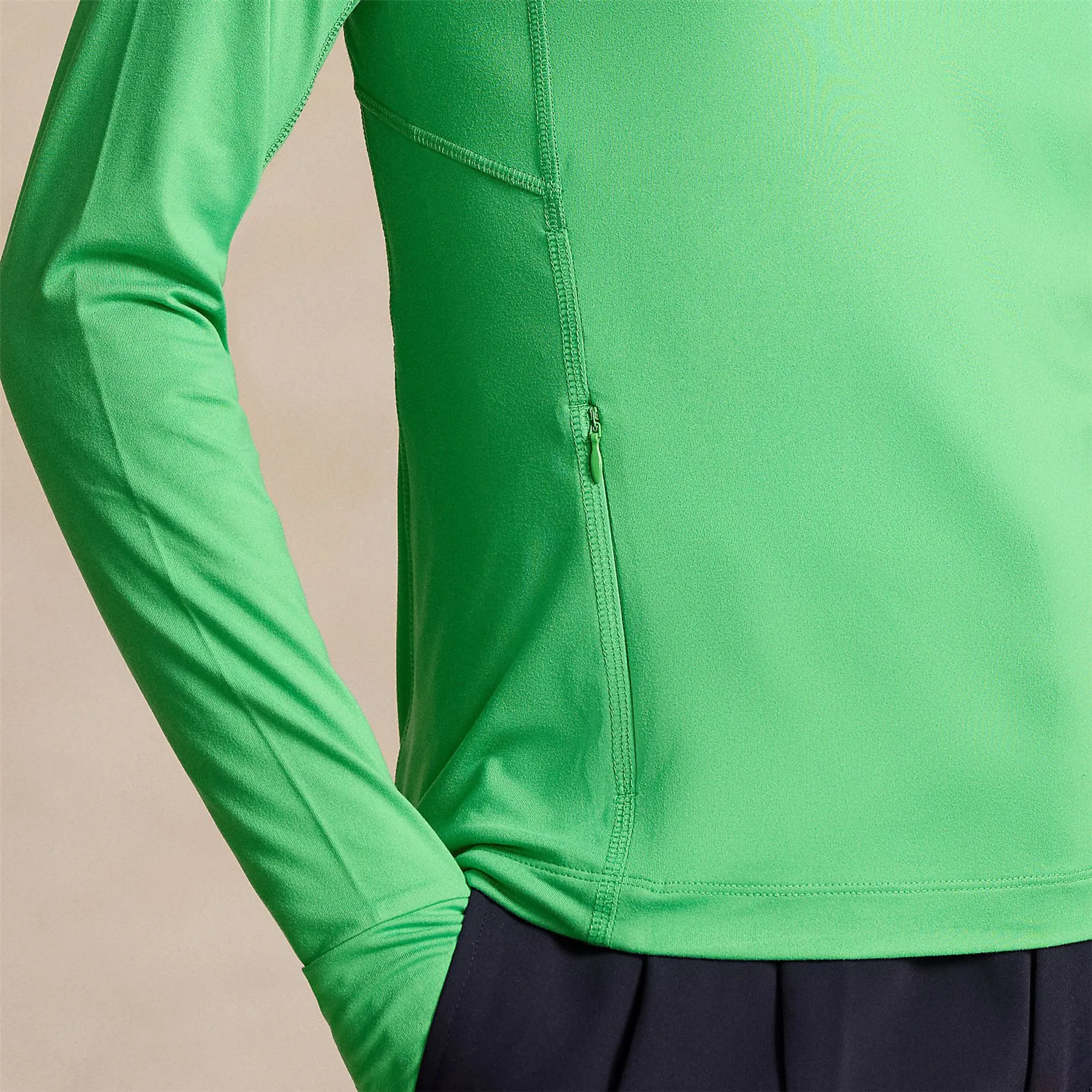 Womens Performance Quarter Zip Pullover Course Green - SS24