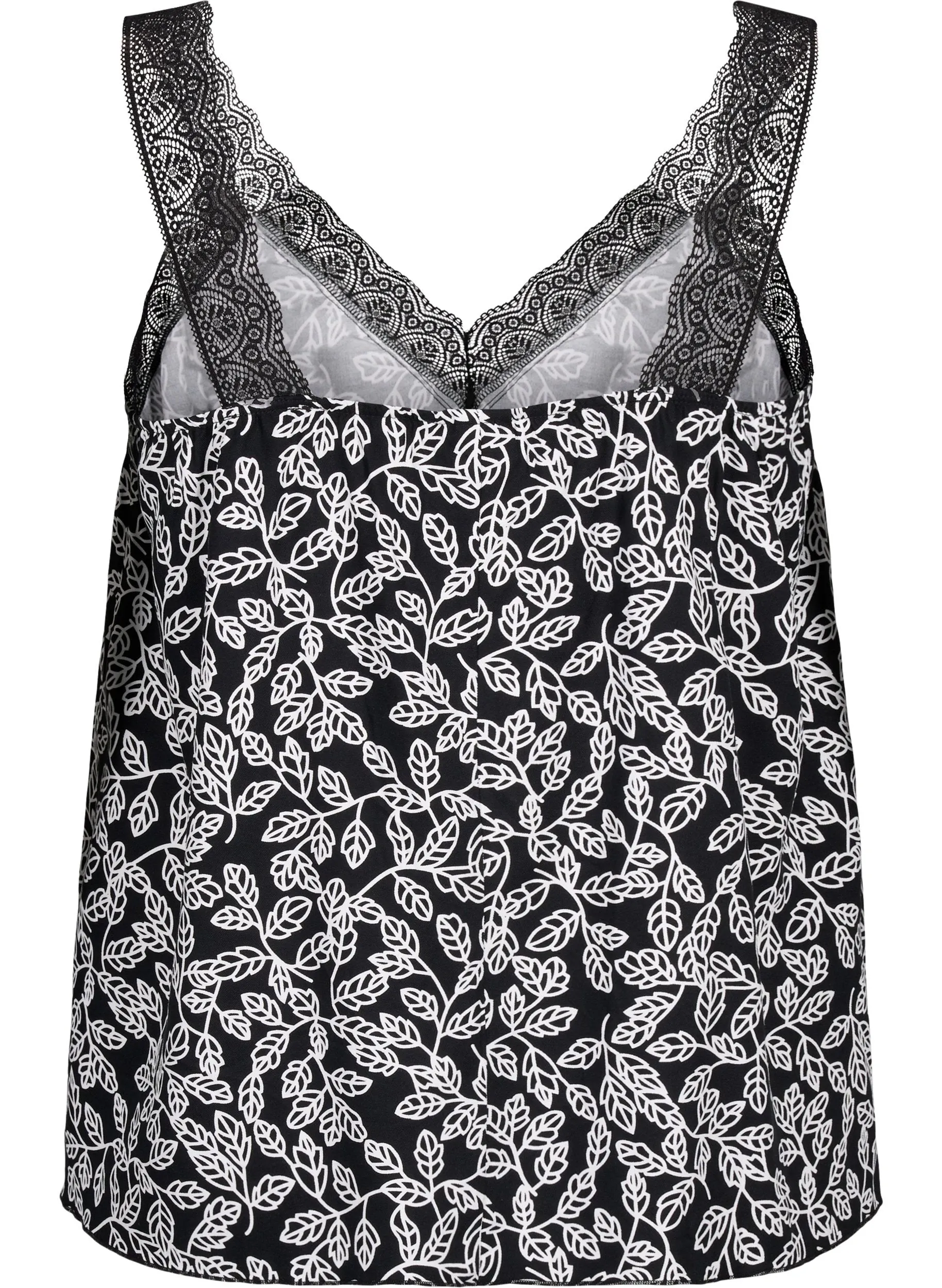 Zizzi Ali Vest in Leaf Print